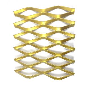 Buy cheap Gold Expanded Aluminum Sheet Security Mesh Filter Screen And Wall Cladding Panels from wholesalers