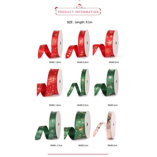 Custom ribbon Decor Set Wrapping Decor Diy Lace with Cheap Price Christmas gift ribbon