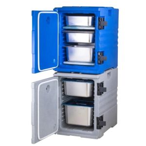 Buy cheap Blue Insulated Food Pan Carrier With Nylon Handles 90L Capacity For Easy Transport from wholesalers