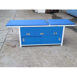 Buy cheap Adjustable Backrest Medical Exam Table With 3 Drawers, 1 Cabinet & Paper Roll Holder from wholesalers