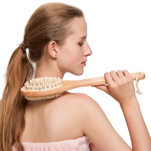 Buy cheap Wooden Long Handle Body Brushes Natural Bristles Brushes from wholesalers