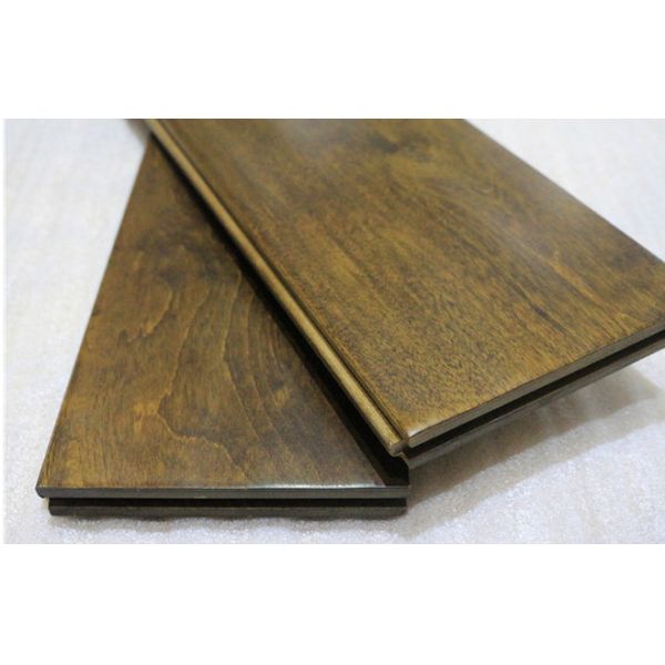 Quality dark stained hardwood flooring - asian maple for sale