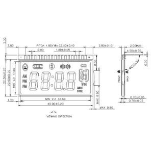 Buy cheap ODM Positive Reflective TN Segment LCD For Vehicle Display from wholesalers