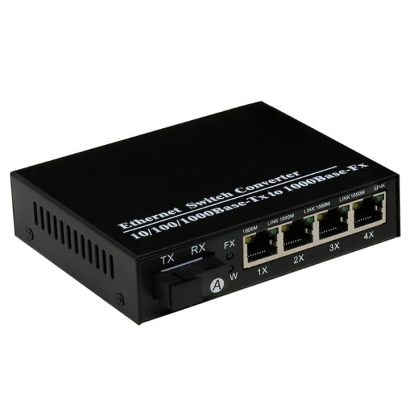 Buy cheap 1000Mbps 4 Port Online SFP Fiber Optic Transceiver Module SX/LX Data Buffer 256K from wholesalers