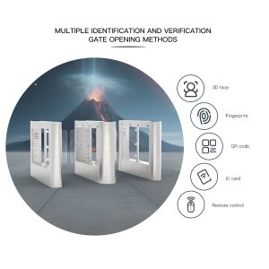 HCW Durable Barrier Turnstile Gate with 910mm Channel Width and 4-Pair Infrared