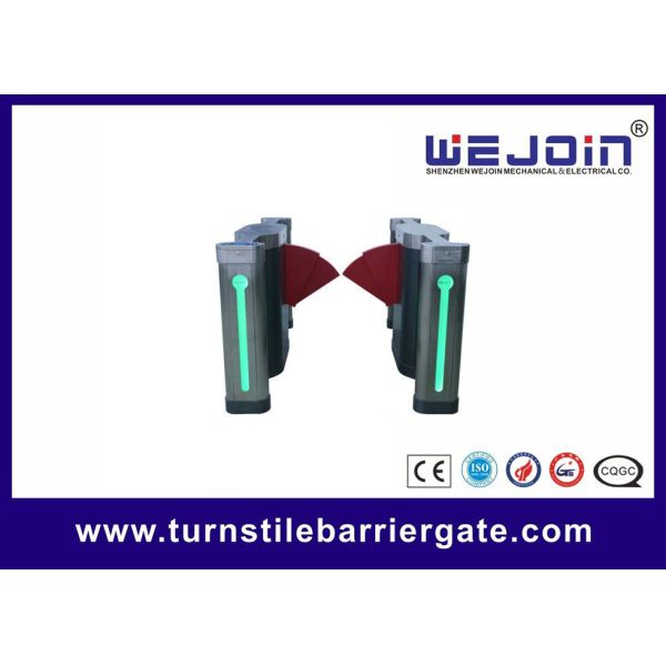 Quality 900mm Width Electronic Flap Barrier Gate  /  Pedestrian Automatic Systems Turnstiles for sale