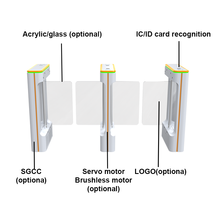 Buy cheap Compact Swing Gate Turnstile: Built-in Direction Prompt, Stable for Commercial Plaza Access from wholesalers