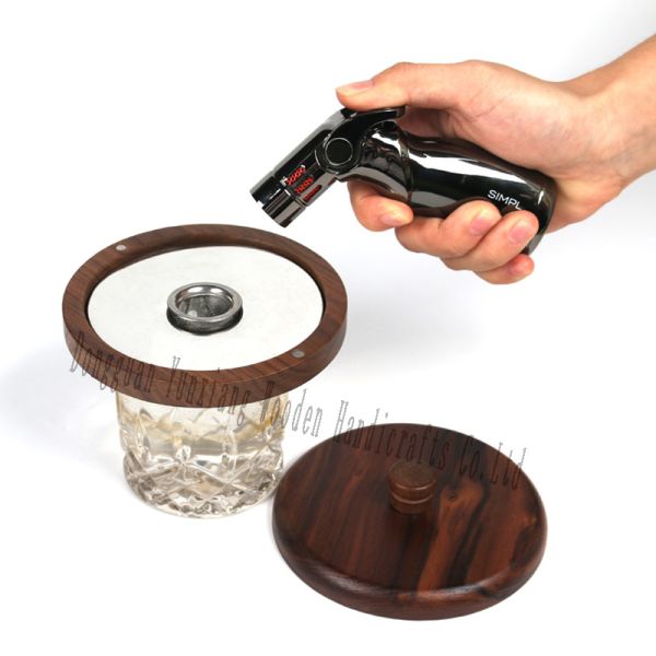 Cocktail Smoker Kit, Old Fashioned Smoker Kit for Bourbon Whiskey Drink, Smoker Infuser Kit with 4 Flavors Wood Chips