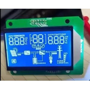 12 O'Clock Viewing 7 Segment LCD Display HTN Blue Negative White Characters 3.3V