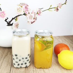 China Clear Square 0.25L Plastic Easy Open Cans With Easy Pull Cover Food Water on sale