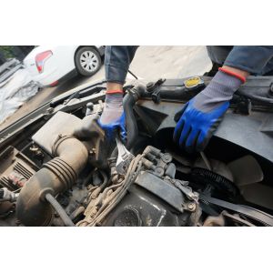 Sanitation Firm Grip Nitrile Gloves With Polyester Liner