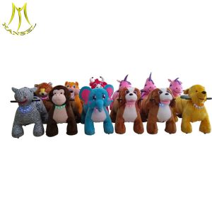 Hansel commercial plush coin operated animal mountable rides for shopping mall