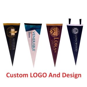 China Sublimation Polyester Felt Pennant Flag 15x20cm Triangle Shape on sale