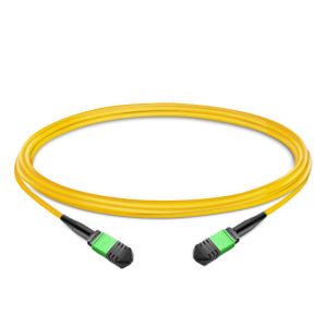 Buy cheap 1m (3ft) 12 Fibers Low Insertion Loss Female to Female MPO Trunk Cable Polarity B LSZH OS2 9/125 Single Mode from wholesalers