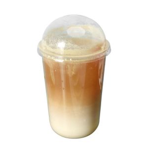 Buy cheap Food Grade PET PLA Plastic Arch Dome Cup Lids Disposable Biodegradable Transparent For Ice Cream Smoothie Cup Lids from wholesalers