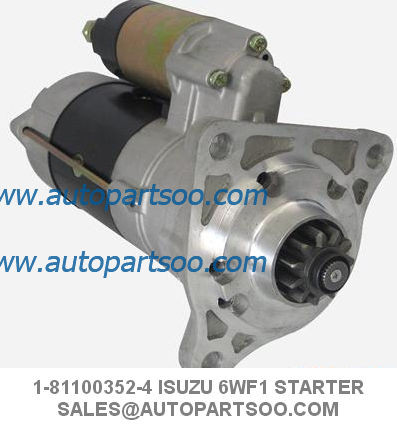 Buy cheap 1-81100352-4 1-81100-352 - ISUZU CYZ 51K CXZ 81 Starters 6WF1 10PE1 24V 11T 7.1W from wholesalers