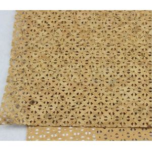 Whosale Price 1.4m Width Hollow Cork Fabric style by Yard in Nature Color for