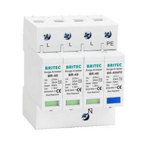 BR-40 4P 40kA 4 Pole 3 Phase tuv ac surge arrester surge Absorber Protection spd