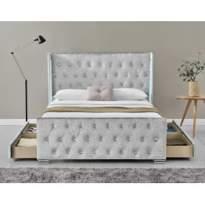 Buy cheap Double Size Upholstered Platform Bed Frame from wholesalers