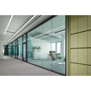Buy cheap Aluminum Frame Glass Partition Wall System 90mm 108mm Thickness from wholesalers