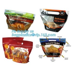 Buy cheap Anti Fog Function Plastic Zipper Roasted Chicken Packaging Bag, slide zipper hot chicken bags/ roasted chicken plastic p from wholesalers