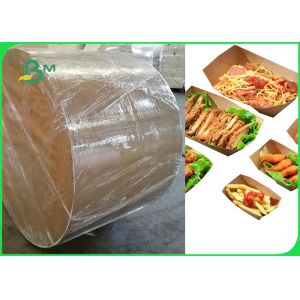 Buy cheap FDA Greaseproof PE Coated Brown Kraft Paper For Tray Package 300gsm 350gsm from wholesalers