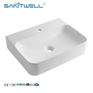 Buy cheap AB8522 Chinese Factory Ceramic Sanitary Ware Rectangular Bathroom Sink from wholesalers