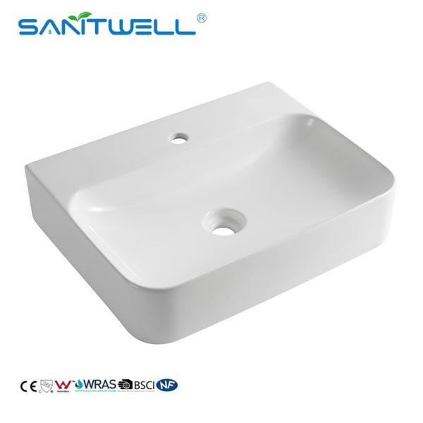 Buy cheap AB8522 Chinese Factory Ceramic Sanitary Ware Rectangular Bathroom Sink from wholesalers