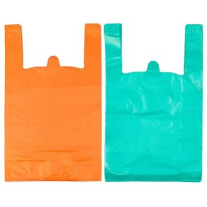 Buy cheap PLA PBAT EN13432 Biodegradable T Shirt Bags With Handles product