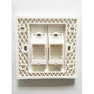 Buy cheap 86 Type Network Cable Faceplate Single Port / Double Ports / Triple Ports With Shutter from wholesalers