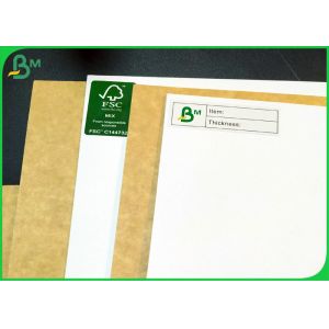 FSC Approved One Side White One Side Brown Kraft Paper For Snack Boxes Making