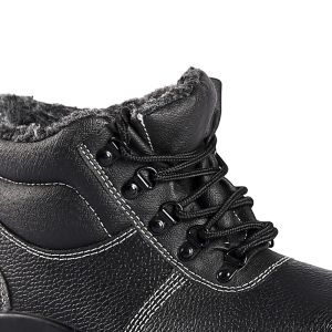 Buy cheap Winter Anti Smash Steel Toe Cow Leather Wool Lining Comfortable Workmans Man Safety Shoes from wholesalers