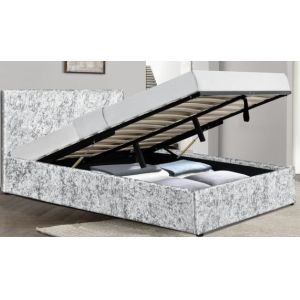 Buy cheap Sliver  Crushed Velevt  Gas Lift Bed Frame  For Bed from wholesalers