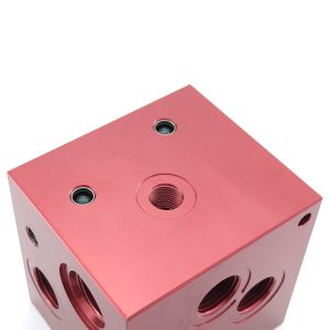Buy cheap Customized ODM Precision Machinery Anodized Aluminum Hydraulic Blocks Customized from wholesalers