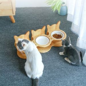 Buy cheap Wooden Cat Bowl Ceramic For Protecting Cervical Spine from wholesalers