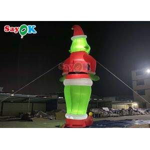 Buy cheap Custom Inflatable Cartoon Characters Inflable Grinch Balloon Santa Christmas For Decoration from wholesalers