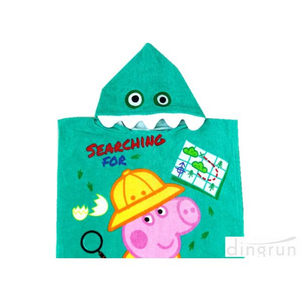 Quality Customized Childrens Towelling Ponchos , Babies Swimming Towels With Hoods 400gsm for sale