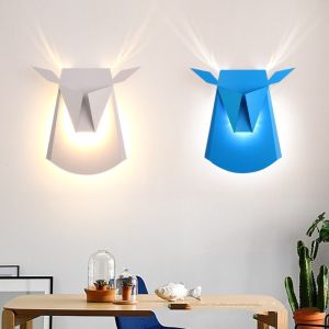 Modern Simple Deer Head Wall Lamp Bedroom Bedside Lamp Corridor aisle ntler wall