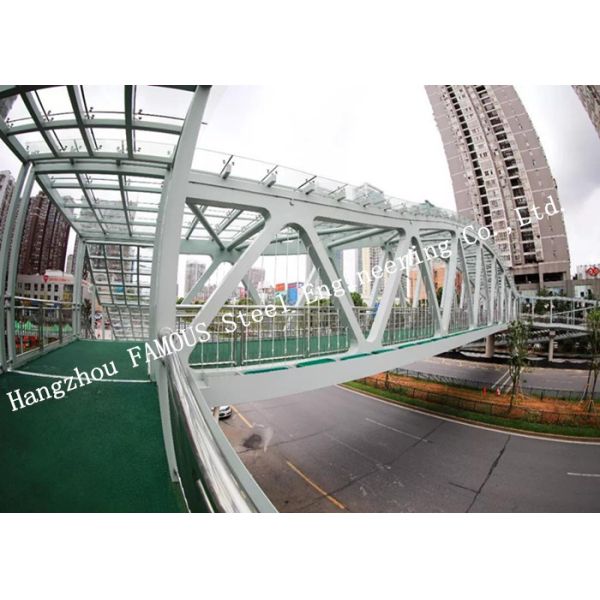 Quality Modular Prefabricated Pedestrian Bridges Overcross Railway Q345B Steel Customized for sale