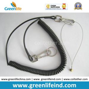 Buy cheap Good Strong Carabiner Lock Coiled Lanyard Tether Protect Tools from wholesalers