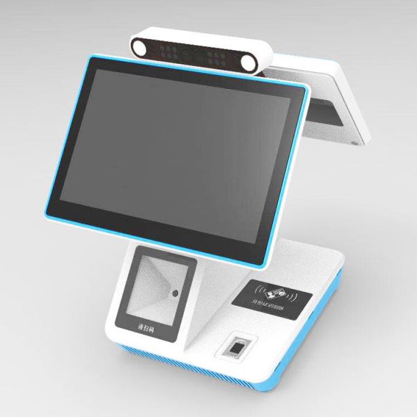 Buy cheap Attendance Machine LCD Digital Signage 13.3 Inch Time Attendance Dual Screen Pos System Android Face Recognition from wholesalers