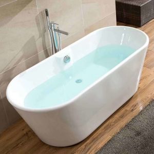 Buy cheap Ellipse Shape Freestanding Acrylic Bathtub Customized ISO9001 Certification from wholesalers