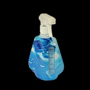 Refillable bag stand up Refill stand up bottle pouch with spray head trigger