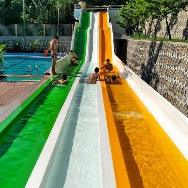 Amusement Water Park Equipment Fiber Glass Rainbow Slide