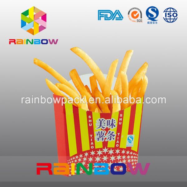 Quality Biodegradable Take Away Disposable Paper Box French Fry Packaging for sale