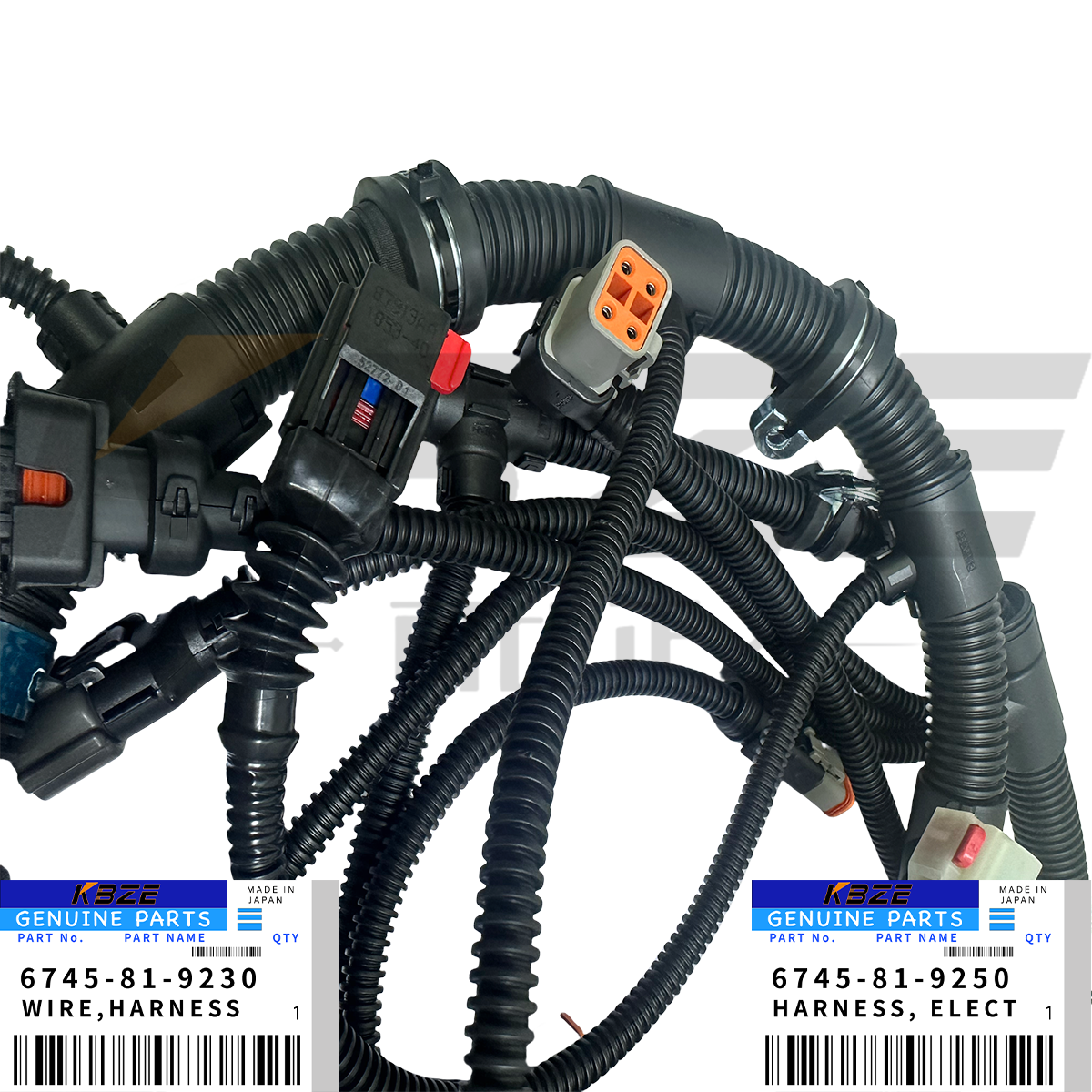 KBZE 6745-81-9230 6745-81-9250 KOMATSU SAA6D114E-3 ENGINE WIIRNG HARNESS FOR