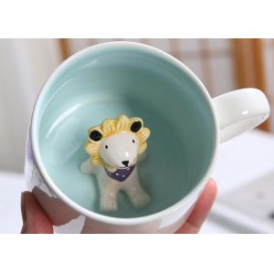 China Creative Animal Head 3D Custom Ceramic Coffee Mugs on sale