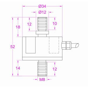 Buy cheap Pull And Push Force Sensor 500N 1kN 2kN 3kN 5kN Pull Load Cell from wholesalers