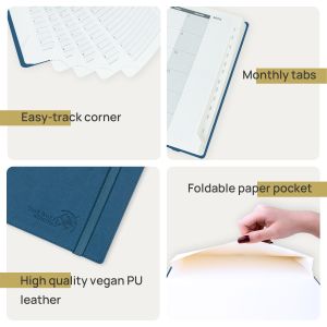 Buy cheap Custom 2023-2023 Planner Medium Night Blue Softcover With Hourly Schedule from wholesalers