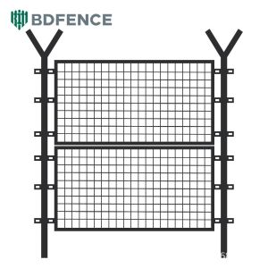 Buy cheap 3000mm Airport Curvy Welded Wire Mesh Panel Easily Assembled Garden Boundary Wall Security Iron Fencing product